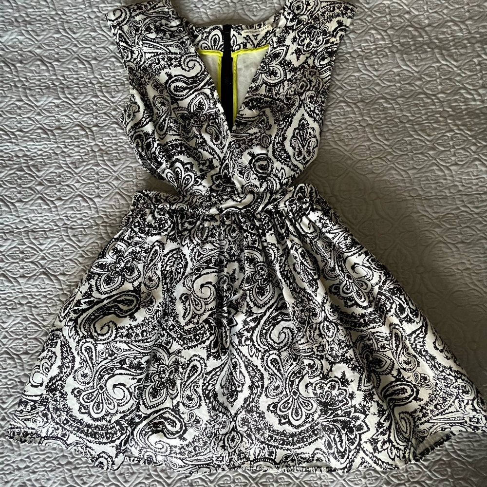 Black and White Paisley Mini Dress